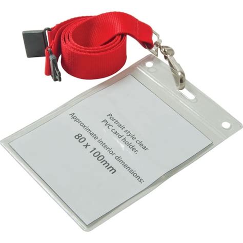 plastic pouches for lanyards.